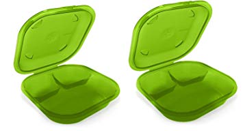 Preserve 2 Go BPA-Free, Reusable Take Out Box/Food Storage Containers (Set of 2), Apple Green