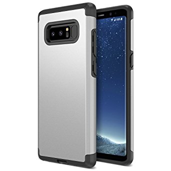 Note 8 Case, Trianium Protanium Galaxy Note 8 Case HEAVY DUTY Case with GXD Impact Gel (Silver) EXTREME Protection Shock-Absorption Tri-Layer Reinforced Protective Hard Cover