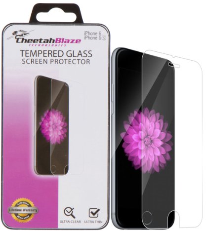 CheetahBlazereg iphone 6 Screen Protector iphone 6 Glass Screen Protector Tempered Glass 47quot High Definition HD 026mm Glass Screen Protector iphone 6 6s