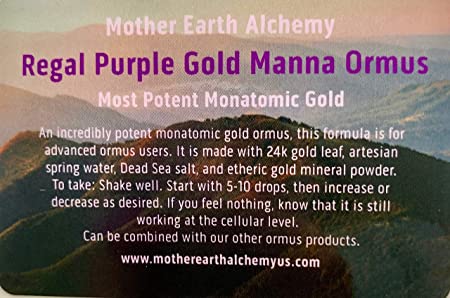 Regal Purple Gold Manna Ormus - 1oz - Mother Earth Alchemy