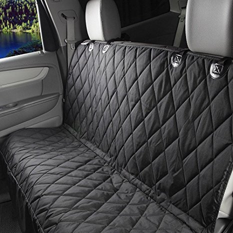 Urban Depot Dog Rear Bench Seat Cover with Side Flaps, Waterproof, Quilted Hammock Style, Non Slip Backing, Universal Fit