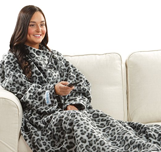 Snuggie Blanket - Grey Leopard