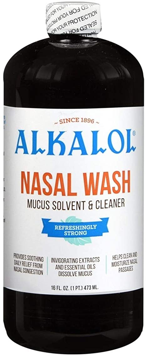 Alkalol Nasal Wash and Mucus Solvent - 16oz, Pack of 2