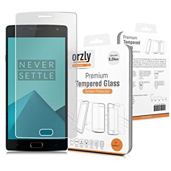 Orzly® - Glass Screen Protector for OnePlus 2 - Premium Tempered Glass Oleophobic Screen Guard made specifically for use with the ONE PLUS TWO SmartPhone (2015 Model / Dual SIM Version)