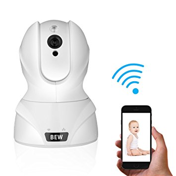 BEW Indoor Wireless Baby Monitor - 720P, White