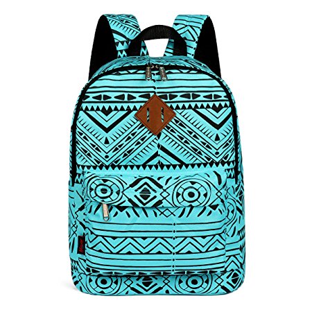 Advocator Tribal Stripes Classic Vintage Printing Students Campus Retro Generous Simple Lightweight College Students Casual Daypack Shoulders Bags Backpack for Teenage Girls Boys