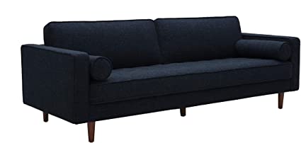 Amazon Brand – Rivet Aiden Mid-Century Sofa with Tapered Wood Legs, 87"W, Wathet Blue