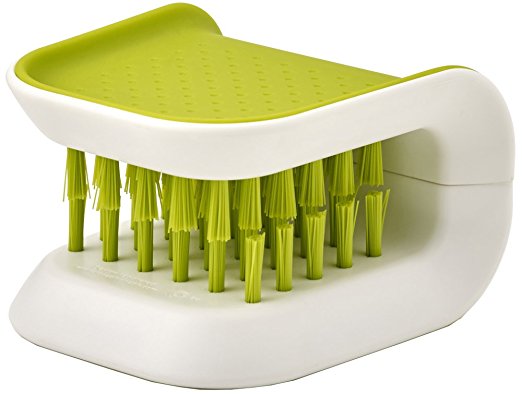 Joseph Joseph 85105 Blade Brush Knife and Cutlery Cleaner Kitchen Washing Non-Slip Brush Bristle Scrub, Green