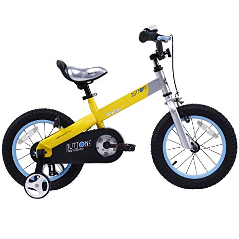 RoyalBaby Buttons Kid's Bike, Boy's Bikes and Girl's Bikes with training wheels, Gifts for children, 12-14-16 inch wheels, in 6 colors