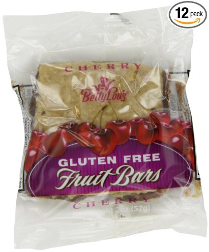 Betty Lou's Fruit Bars, Cherry, 2 Ounce (Pack of 12)