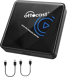 OTTOCAST Wireless CarPlay Adapter for iPhone - 2024 Newest Wired to Wireless Apple Carplay Dongle, Plug & Play, No Delay,Online Update, U2-AIR Pro for OEM Wired CarPlay Cars