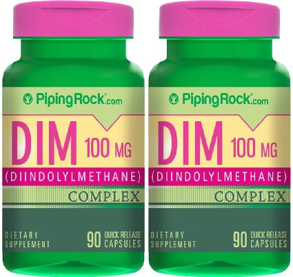 DIM 100 mg Complex diindolylmethane 2 Bottles x 90 Capsules