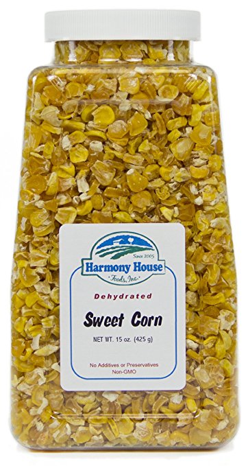 Harmony House Foods, Dried Corn, Whole, 14 Ounce Quart Size Jar