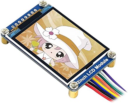 waveshare 2inch LCD Display Module IPS Screen 240×320 Resolution Onboard Driver ST7789 SPI Interface RGB, 262K Color with Examples for Raspberry Pi/Jetson Nano/Arduino/STM32