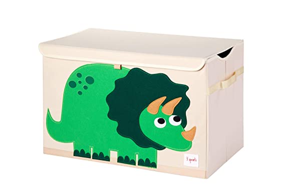 3 Sprouts Kids Toy Chest - Storage Trunk for Boys and Girls Room, Dinosaur