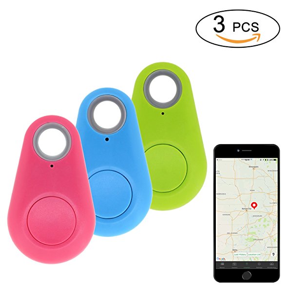 Eccbox Key Finder ,Smart Bluetooth Tracker Anti Lost Locator Alarm Wireless Anti-Theft Sensor Remote Selfie Shutter Seeker Finder for Kids, Pet,Wallet, Keys, Car,Smart Phones