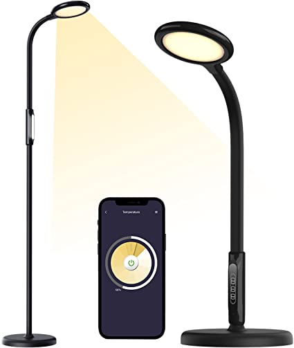 Smart Floor Lamp, Homekit Table lamp, Meross 12W Dimmable&Tunable White, 2.4gh WiFi Bedside/Desk Lamp, Compatible with Homekit, Alexa, Google Assistant and SmartThings