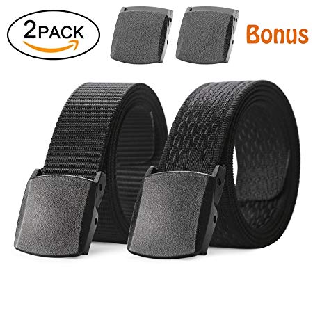 Nylon Military Tactical Belt 2 Pack Webbing Outdoor Web Belt