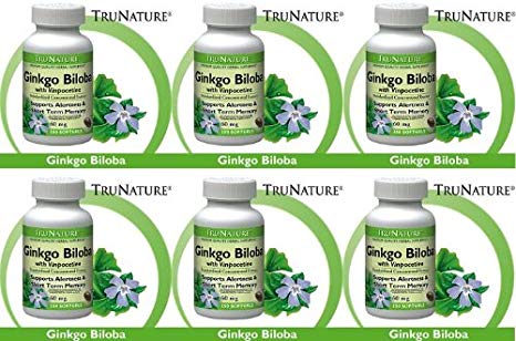 TruNature Ginkgo Biloba 120 mg - 300 softgels (Pack of 6)