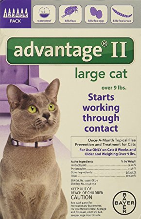 Bayer Advantage II, Cat, over 9 lbs, 6pk