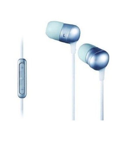 JVC HA-FR50-P Marshmallow Remote Earphones with Microphone for iPod, iPhone and other Mobiles - Silver