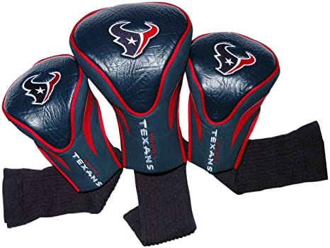 Team Golf NFL Contour Golf Club Headcovers (3 Count), Numbered 1, 3, & X, Fits Oversized Drivers, Utility, Rescue & Fairway Clubs, Velour lined for Extra Club Protection