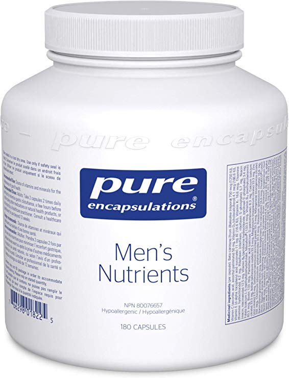 Pure Encapsulations - Men's Nutrients - Hypoallergenic Multivitamin/Mineral Complex for Men over 40-180 Vegetable Capsules