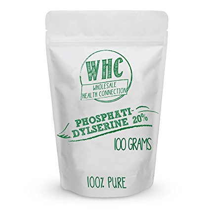 WHC Phosphatidylserine 20% Powder 100g (200 Servings) | Nootropic | Cognitive Enhancer | Mood Support | Memory | Learning | Focus | Concentration | Boosts Mental and Physical Energy