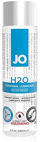 JO H2O Water Based Warming Personal Lubricant, 4 Ounce Lube for Men, Women and Couples (Plant Sourced Glycerin and Free of Fragrance)