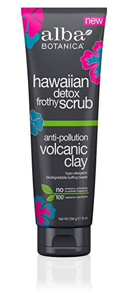 Alba Botanica Hawaiian Detox Frothy Scrub, Anti-Pollution Volcanic Clay.