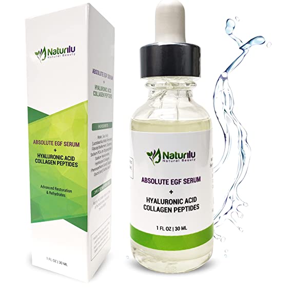 Naturilu EGF Serum – Premium Microneedling Serum with Hyaluronic Acid and Collagen Peptides - Regeneration Serum for Dermabrasion, Skin Resurfacing After Chemical Peels, Derma Roller Collagen Booster