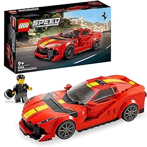 LEGO Speed Champions Ferrari 812 Competizione, Sports Car Toy Model Building Kit for Kids, Boys & Girls, 2023 Series, Collectible Race Vehicle Set 76914