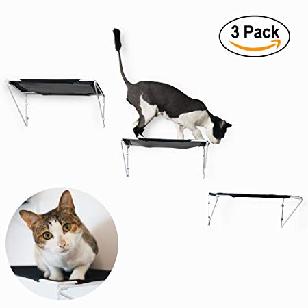 RayCC Cat Shelves Cat Steps Cat Perch Cat Cloud Cat Bed Wall-Mounted Cat Furniture Great for Cat Climbing(Set of 3)