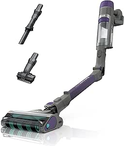 Shark Cordless Vacuum Cleaner with HEPA Filter, PowerDetect Clean & Empty, Powerful Suction, Portable, Rechargeable, Lightweight Stick Vacuum for Pet Hair, Carpets & Hardfloor, Grey/Purple, IP1251