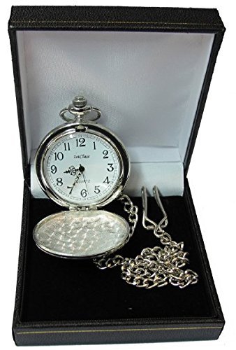 Lucy G Engraved Personalised Pocket Watch in Gift Box 18th/21st/30th/40th/50th/60th/65th/70th Birthday/Best Man/Wedding Gift