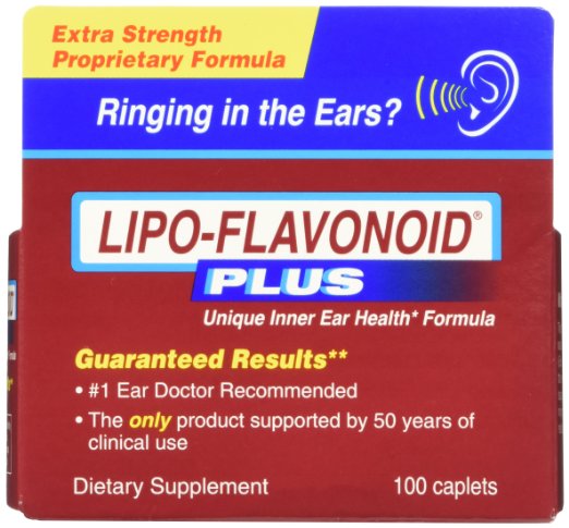 Lipo-Flavonoid Plus Dietary Supplement Ear Health, 100 Caplets (Pack of 2)