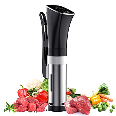 CISNO Sous Vide Cooker Vacuum Cooking Machine with 1000W PTC Heater Fast Heating, Food Grade Stainless Steel, Easy and Super Quiet, Delicate and Healthy Way to Cook …
