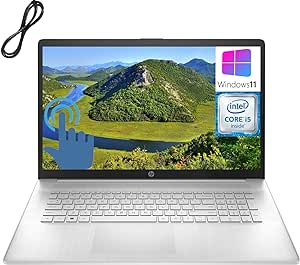 HP 17 17.3" HD  Touchscreen Laptop, 12th Gen Intel 10-Core i5-1235U (Beat i7-1195G7), 16GB DDR4 RAM, 1TB PCIe SSD, 802.11AC WiFi, Bluetooth 5.0, Silver, Windows 11