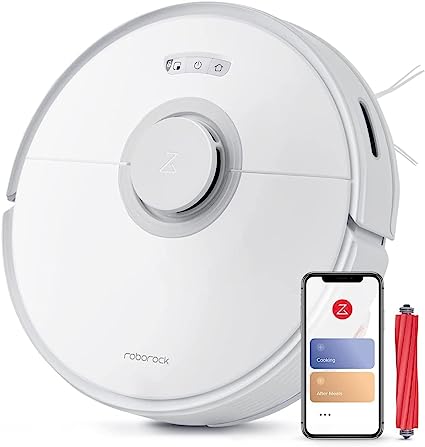 roborock Q7 Max Robot Vacuum Cleaner with Mop, 4200Pa Strong Suction, Lidar Navigation, Multi-Level Mapping, No-Go&No-Mop Zones, 180mins Runtime, Works with Alexa, Perfect for Pet Hair(White)