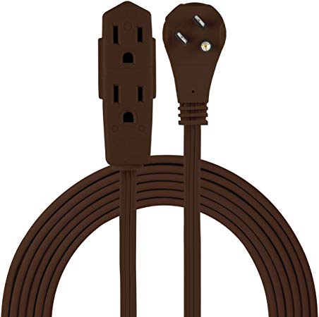 GE JASHEP50670 3-Outlet Grounded Office Cord - Brown