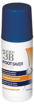 Neat Feat 3B Foot Saver Roll-On Antiperspirant for Feet, 2.0 Fluid Ounces