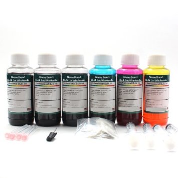 20 oz 600 ML Jumbo Printer Ink Cartridge Refill Kit Color and Black
