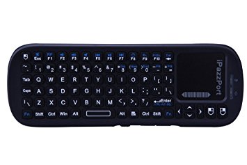 (2016 Updated Version) iPazzPort Wireless Mini Handheld Keyboard with Touchpad Mouse Combo for Android TV Box and Raspberry Pi 3 and HTPC and XBMC KP-810-19S Black