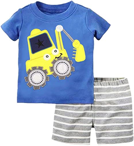 Fiream Little Boys' Cotton Clothing Short Baby Sets