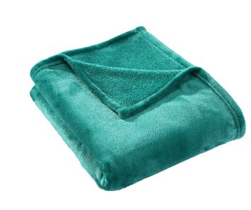 HS Velvet Home Fleece Solid Micro polyester 50 x 60 inch Plush Throw Blanket, Teal