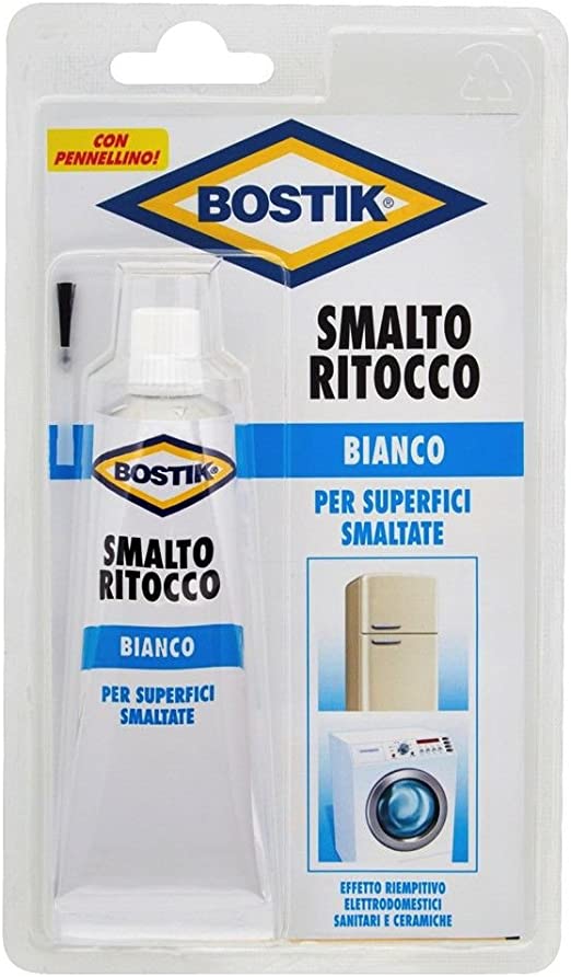 Bostik Smalto Ritocco Vernice per Riparazione di Superfici Smaltate Bianco - 65 ml