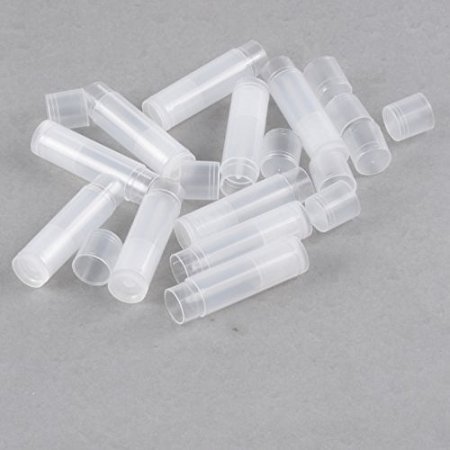 100Pcs 5ML Transparent Clear Empty Lip Balm Tubes Containers