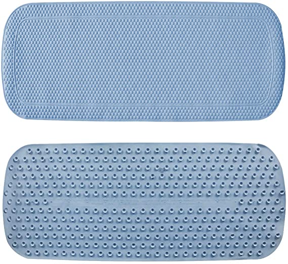 Topsky Bathtub Mat, Non-Slip Mildew Resistant Anti-Bacterial Extra Long High Grade TPE Soft Shower Mat Bath Mat(35 * 93cm) (Blue) (Long Blue)