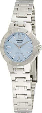 Casio Women's Quartz Analog LTP-1177A-2A Light Blue Analog Quartz Dial Silver Metal Fashion Watch