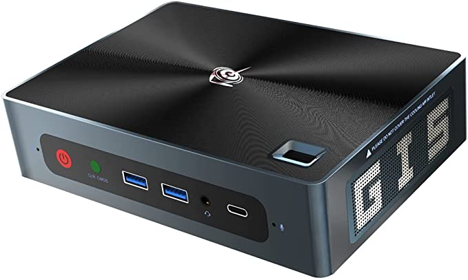 Beelink GTI Mini PC(Intel i5-8259U 4-Core, 8GB DDR4 RAM, 256GB NVME SSD) High Performance Home and Business Desktop Computer,WiFi 6,BT5.0,Fingerprint Identification,Support Auto Power On